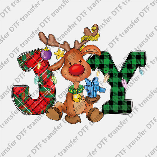 Christmas Elk Jay Letter Animal DTF transfers NO.846