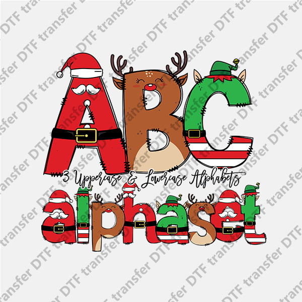 Christmas ABC Letter DTF transfers NO.853