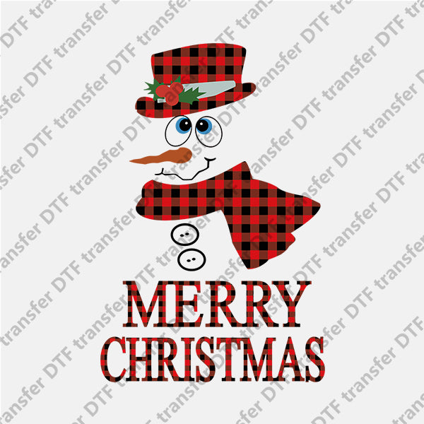 Christmas Plaid Hat Scarf Snowman DTF transfers NO.866