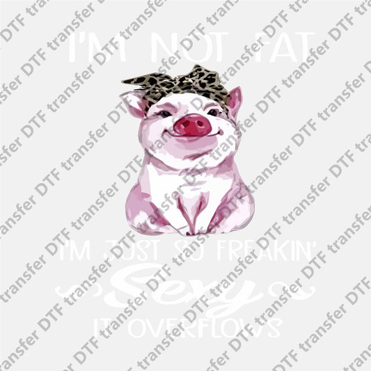 Little Pink Pig Letter DTF transfers NO.880