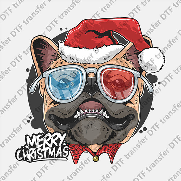 Christmas 3D Glasses Dog Animal DTF transfers NO.882