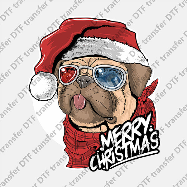 Christmas 3d Glasses Little Dog Animal DTF transfers NO.886