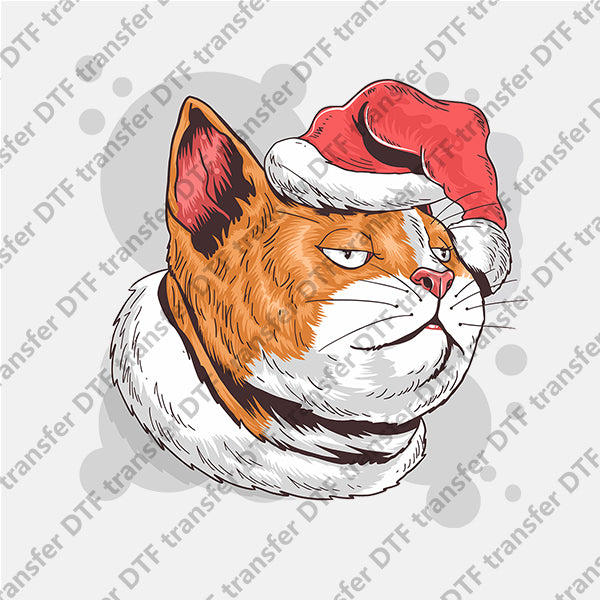 Christmas Fat Cat DTF transfers NO.915