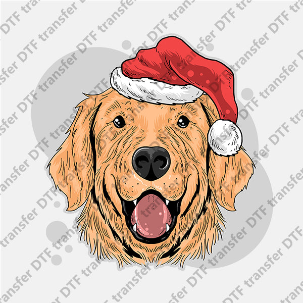 Christmas Cute Yellow Dog Animal DTF transfers NO.916