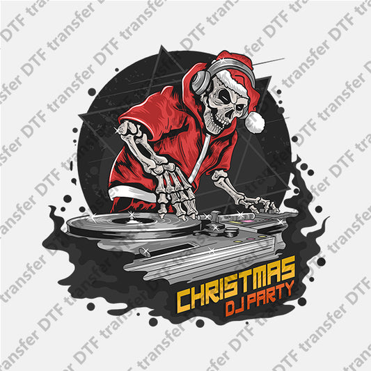 Christmas Skull DJ DTF transfers NO.918