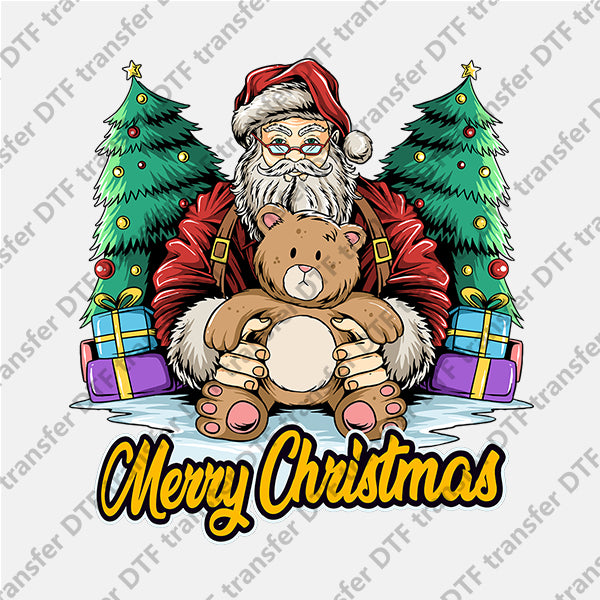 Christmas Santa and Little Bear DTF transfers NO.921