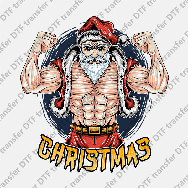 Christmas Strong Muscles Santa DTF transfers NO.941