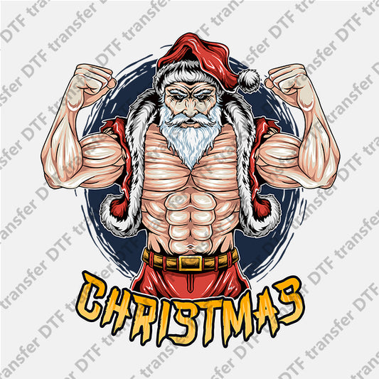 Christmas Strong Muscles Santa DTF transfers NO.941