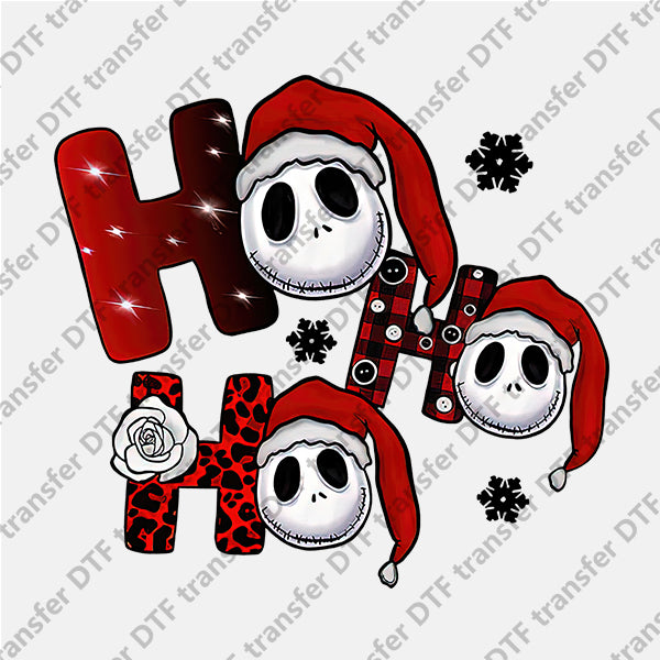 Christmas Skull HO HO HO DTF transfers NO.945