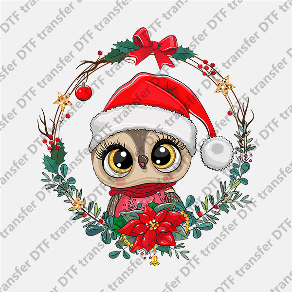 Christmas Cartoon Little Owl DTF transfers NO.970