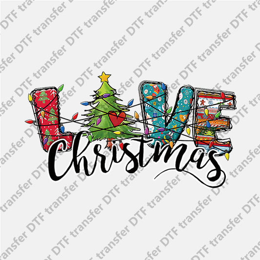 Love Christmas Tree DTF transfers NO.976