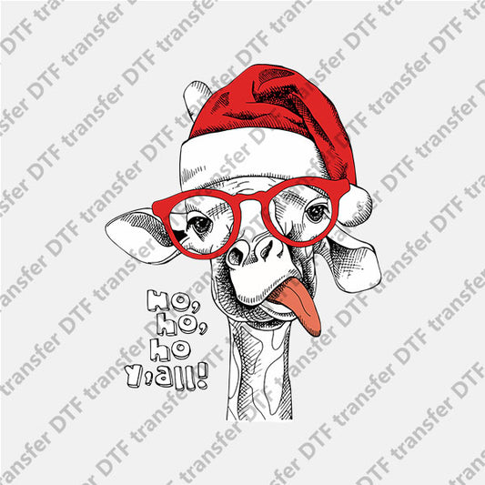 Christmas Giraffe DTF transfers NO.992