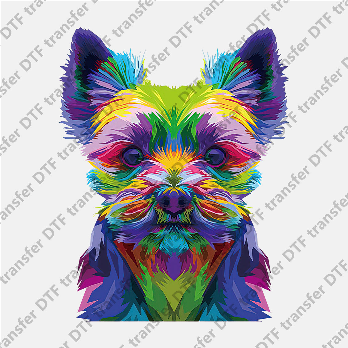 Rainbow Color Puppy Animal DTF transfers RBA.010