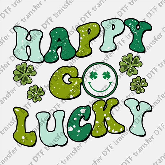 St.Patrick's Day Happy Go Lucky Letter DTF transfers STP.003