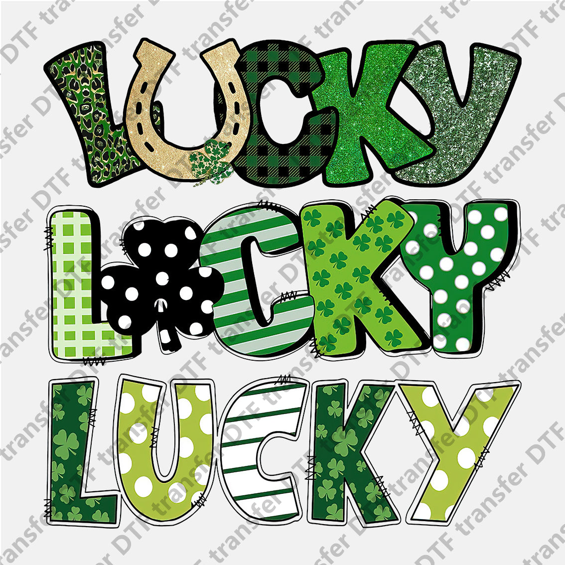 Three Lucky Words DTF transfers STP.015