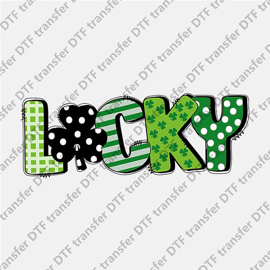 St.Patrick's Day Lucky Letter DTF transfers STP.018