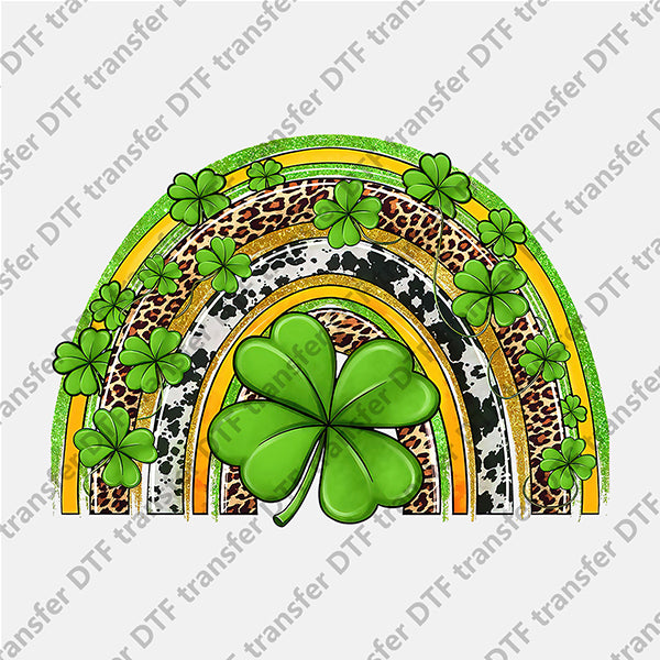 St.Patrick's Day Big Clover Rainbow DTF transfers STP.035