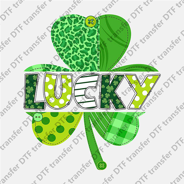 St.Patrick's Day Big Clover Lucky DTF transfers STP.036