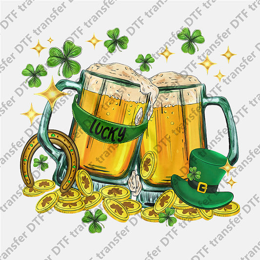 St.Patrick's Day Two Cups Of Beer DTF transfers STP.043