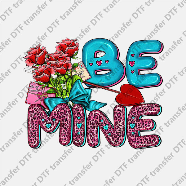 Valentine's Day Be Mine Rose DTF transfers VLT.004