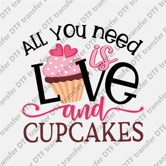 Valentine's Day Love Cupcakes DTF transfers VLT.021