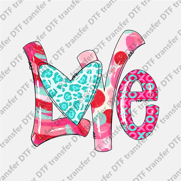 Valentine's Day Love Heart DTF transfers VLT.024