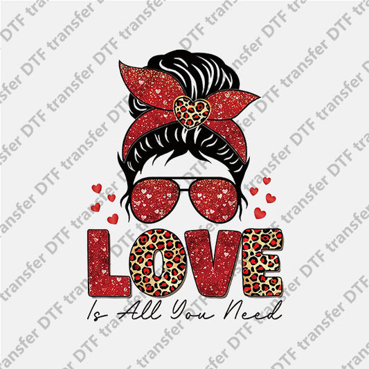 Valentine's Day Love Red Sunglasses Girl DTF transfers VLT.031