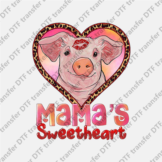 Valentine's Day Mama's Sweetheart Pig DTF transfers VLT.046