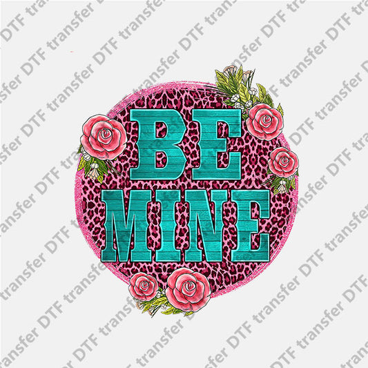 Valentine's Day Be Mine Pink Leopard DTF transfers VLT.049