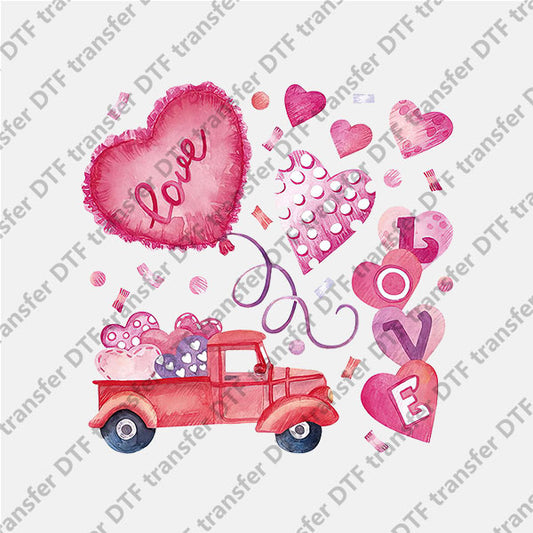 Valentine's Day Love Heart Balloon DTF transfers VLT.057