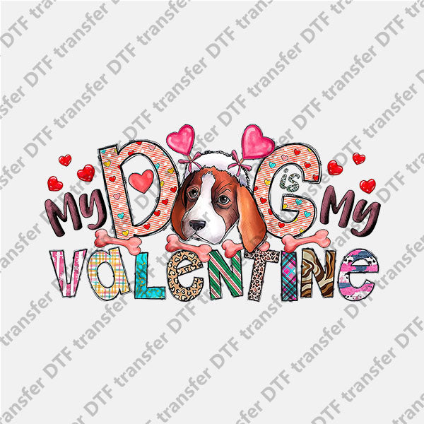 My Dog Valentine's Day Animal DTF transfers VLT.076