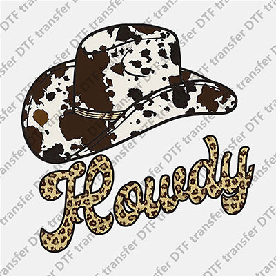 Howdy Cowboy Hat DTF transfers WCC.020